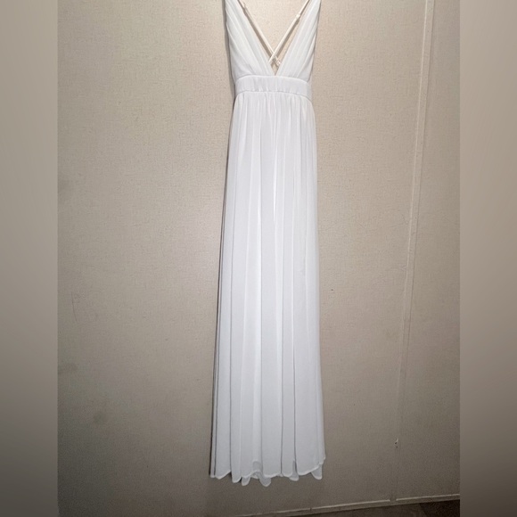 Pink lily all begins with love white maxi dress size S - Picture 5 of 8